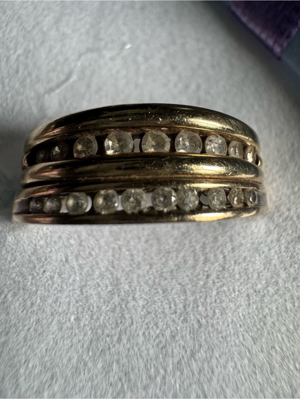 Two vintage 10k gold and earth mined diamonds. Both rings are a size5 soldered
